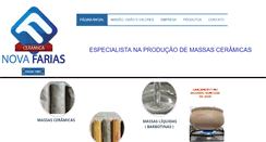 Desktop Screenshot of ceramicanovafarias.com.br