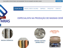 Tablet Screenshot of ceramicanovafarias.com.br